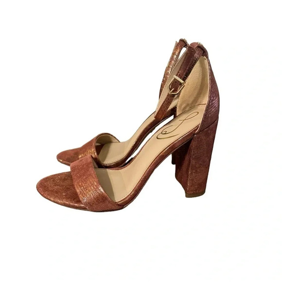 ✨ Sam Edelman‎ Yaro Block Heel Sandals Women’s 6.5 Brown Ankle Strap ✨ - Picture 2 of 7